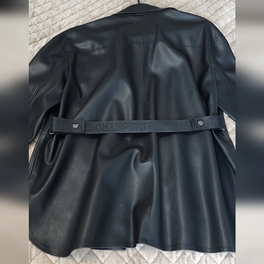 Marc Cain Black Leather Jacket - Picture 10 of 12